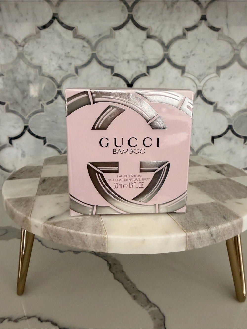 Gucci Bamboo Pink and Silver Fragrance Box